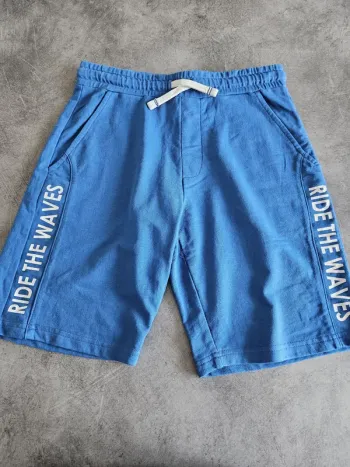 Short élastiqué unisexe - Taille 12 ans (152cm) - Pocopiano - Bleu ciel
