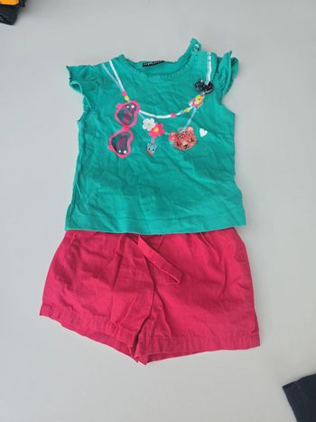 Manches courtes et short 9 mois