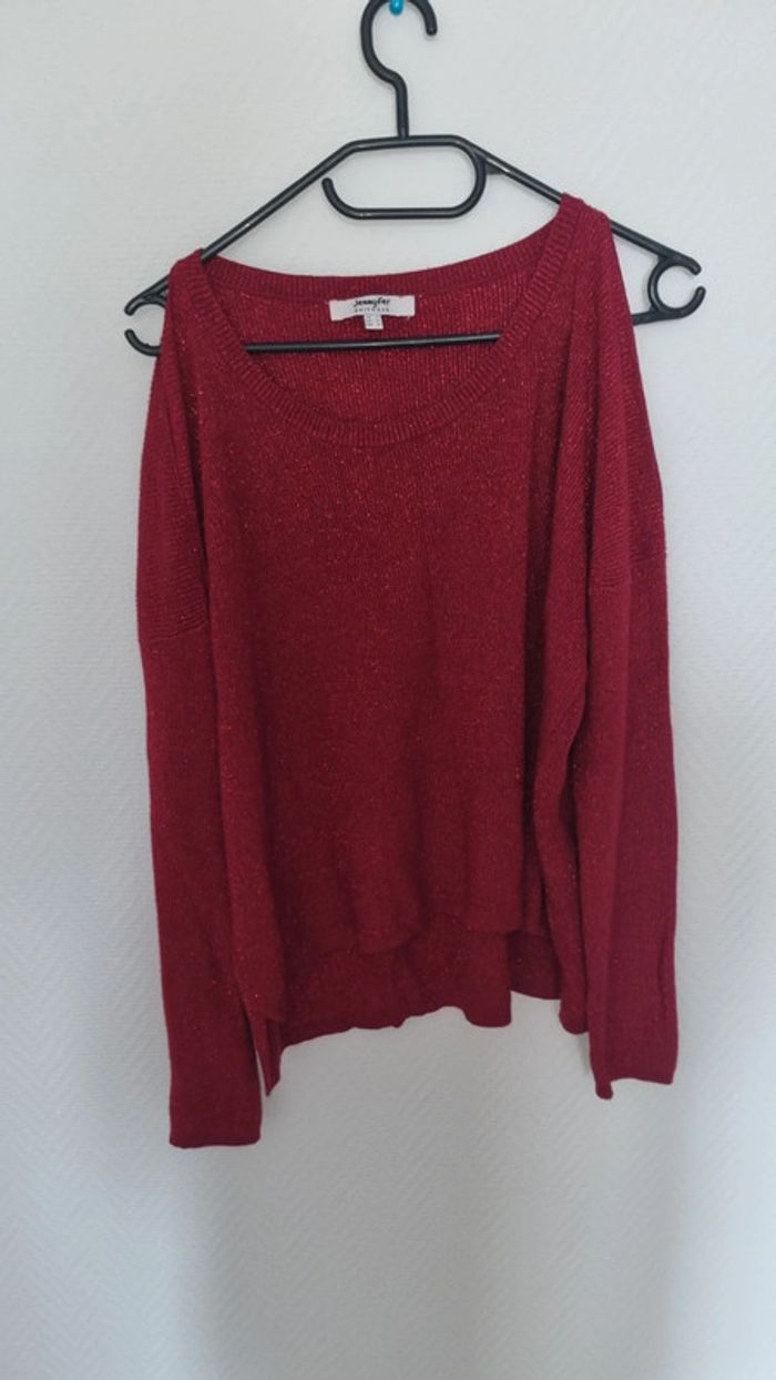 Pull paillette epaule dénudée - photo numéro 5