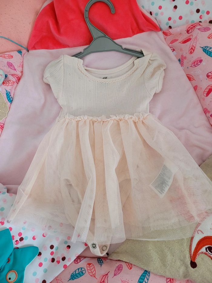 Robe bodie tulle 🌸 1 mois