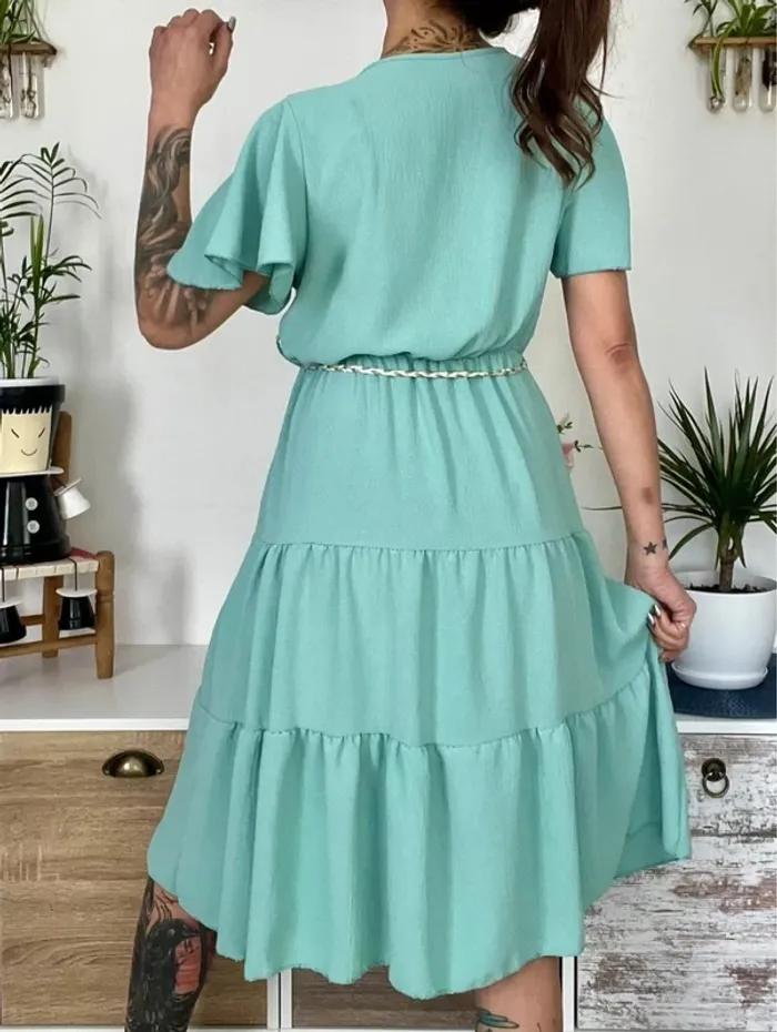 SOLDE Robe bohème fluide légère taille élastique taille unique - Italy moda - neuf - photo numéro 4