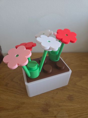 Boîte de rangement briques Fleurs 🌸 