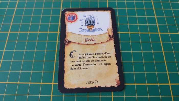 Carte objet Grêle pièce détachée jeu de société Elixir éditions Asmodée #B76