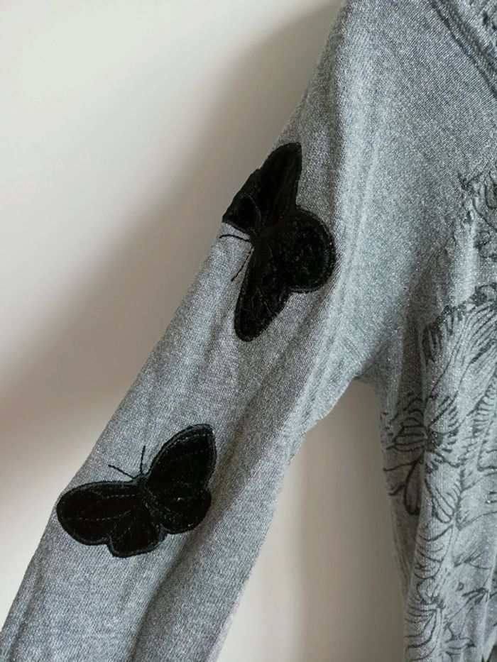 Pull fin gris Desigual M - photo numéro 3