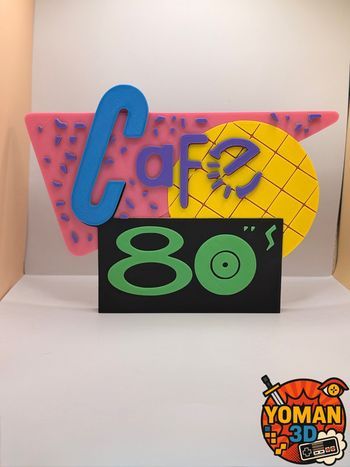 Logo décoratif  café 80 retour vers le futur 2 bttf 