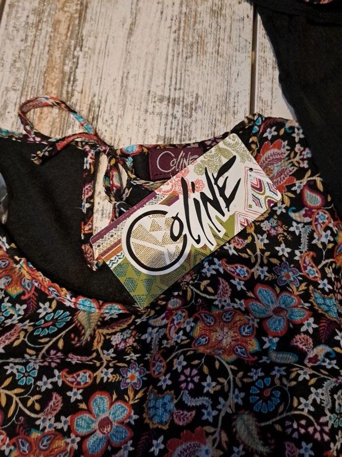 Haut fluide a fleurs style dentelle - photo numéro 3