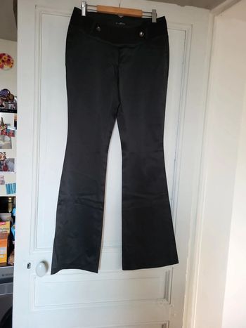 pantalon effet satin