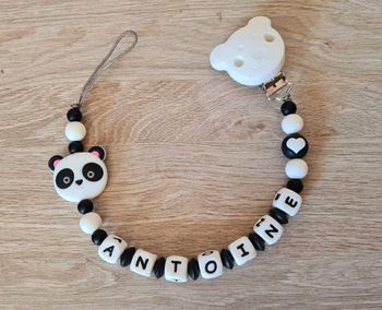 Attache sucette en silicone personnalisé pandas