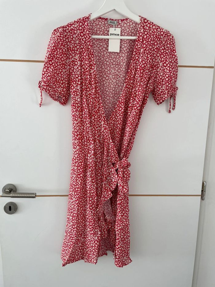 Robe rouge fleurie 34 Pimkie