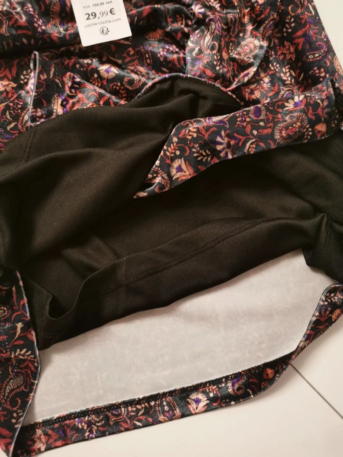 Mini jupe aspect velour Cache Cache Taille 36 neuve - photo numéro 6