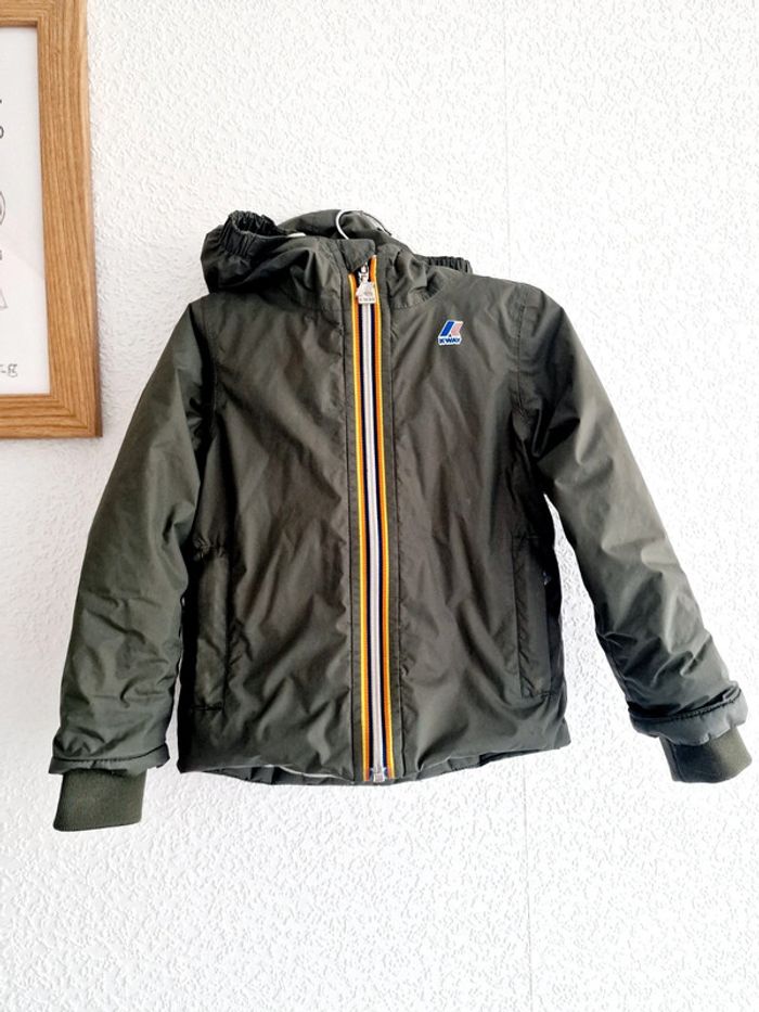 K-way - Veste manches longues, avec capuche - Jacques / Jack Plus Padded - Kaki (3 ans) - photo numéro 2