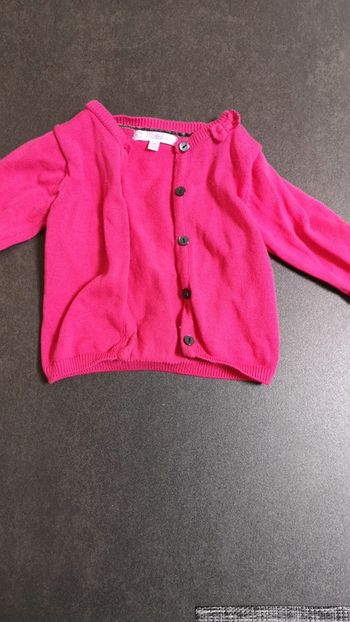 Gilet rose bébé
