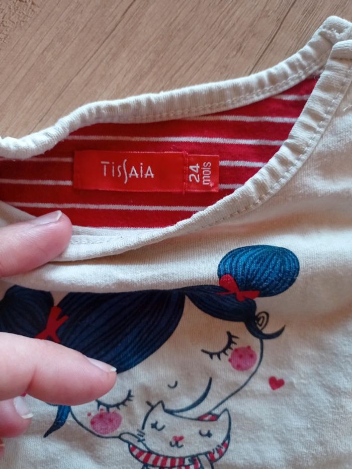 Tee-shirt manches longues joli cœur - photo numéro 3