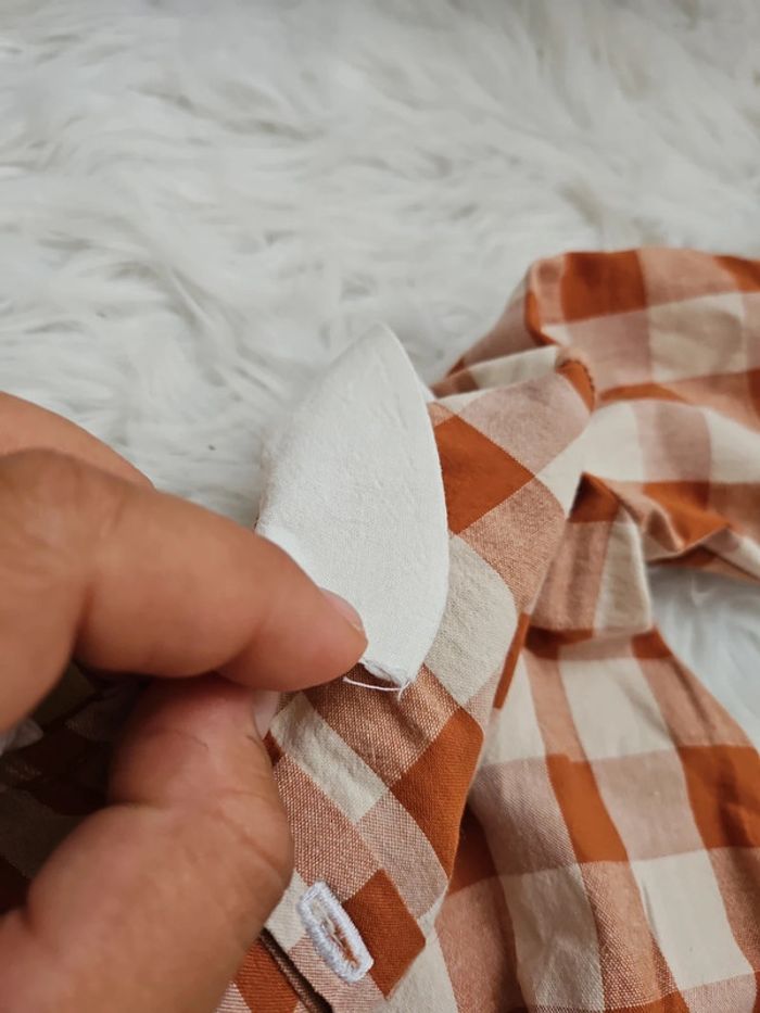 Barboteuse vichy camel - photo numéro 6