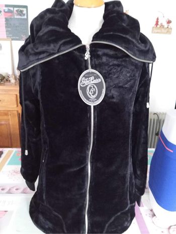Veste Geffen noir grand col  L neuf