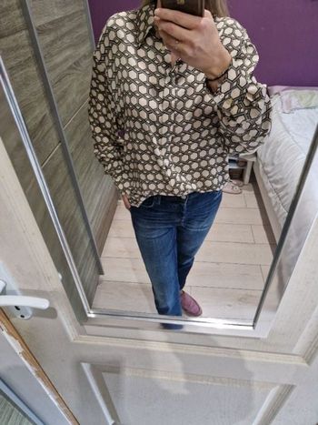 Superbe chemise légère et fluide à motifs taille 38 mango MNG