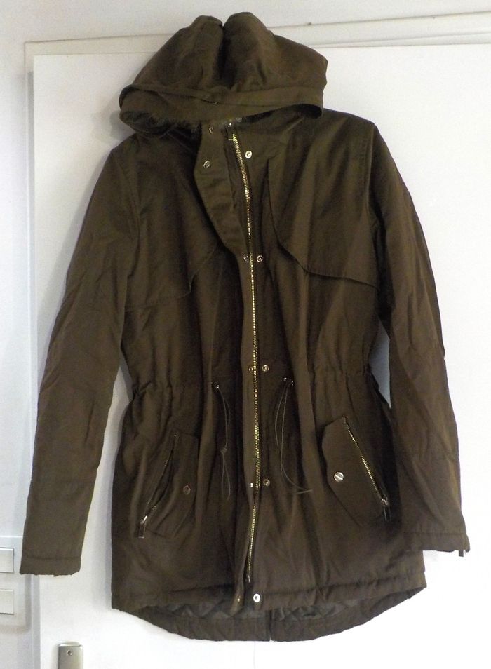 PARKA MARRON A CAPUCHE PIMKIE TAILLE 38 - photo numéro 2