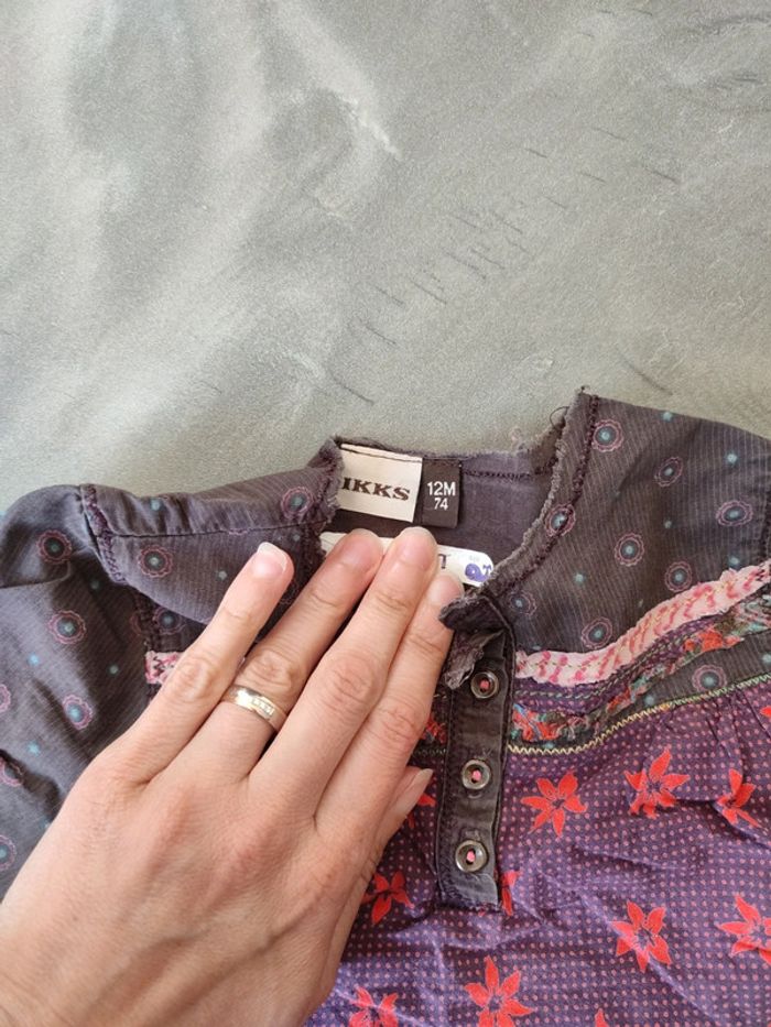 Lot de 2 blouses 12 mois IKKS - photo numéro 5