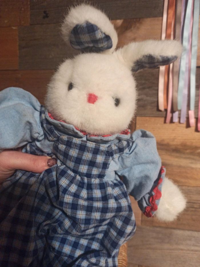 Peluche lapin vintage Jacadi tbe - photo numéro 6