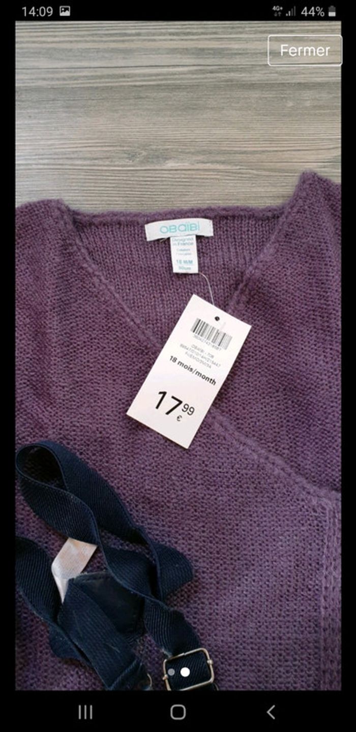 Ensemble gilet pantalon bretelle et tee-shirt - photo numéro 2