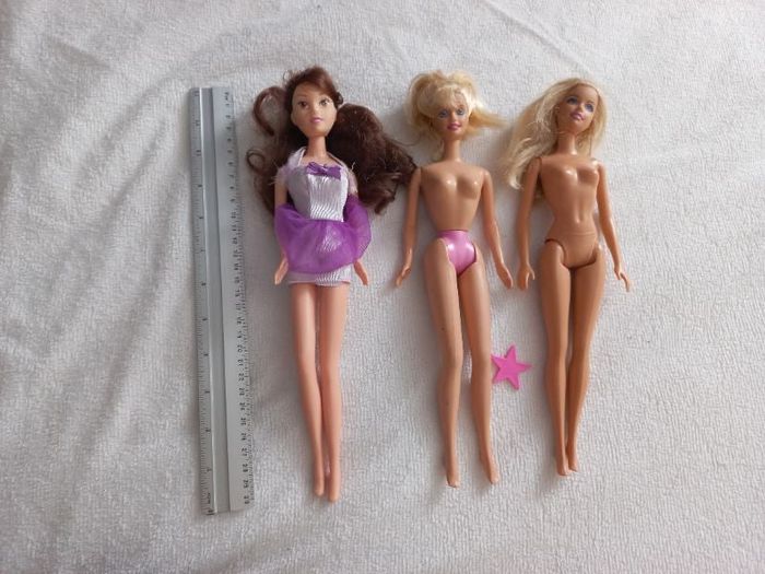 Lot de 3 barbie nudistes