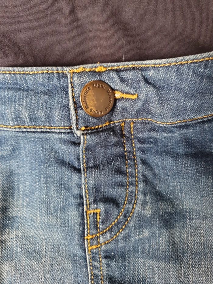 Lot 2 jupes de grossesse en jeans taille 40 très bon état - photo numéro 4