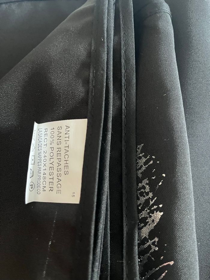 Nappe rectangulaire noir/argenté - photo numéro 3