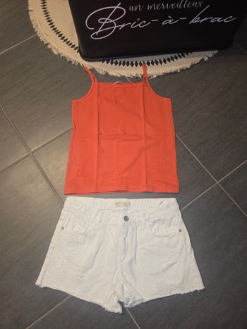 Débardeur et short fille 13.14 ans