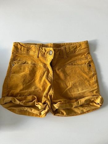 Short épais 7 ans fille moutarde tao