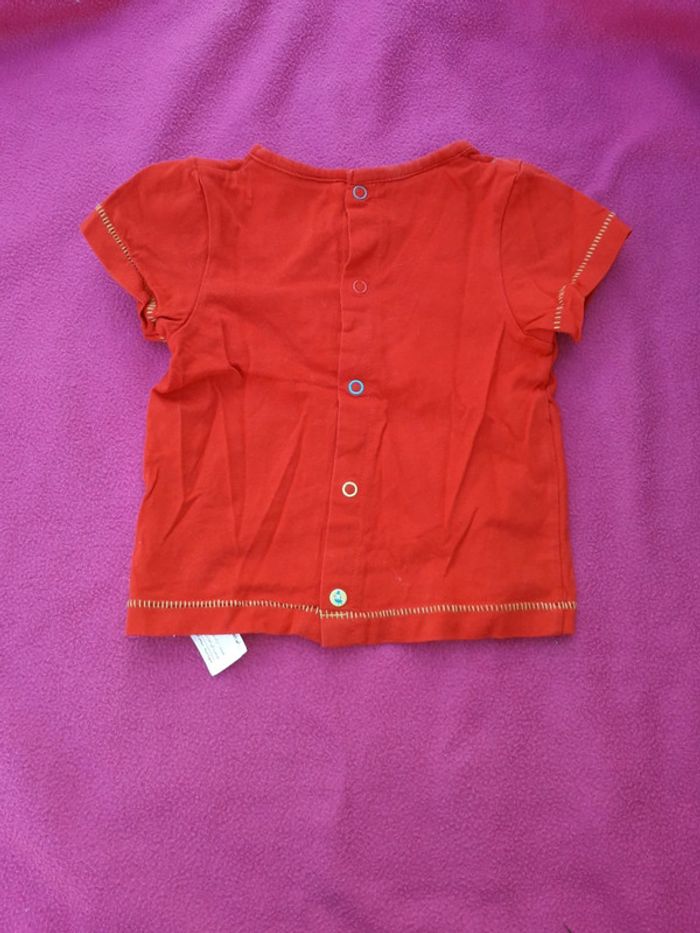 Orchestra tee-shirt rouge éléphant taille 9 mois - photo numéro 3