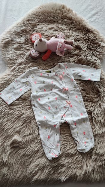 Pyjama blanc tape à l'oeil 1 mois