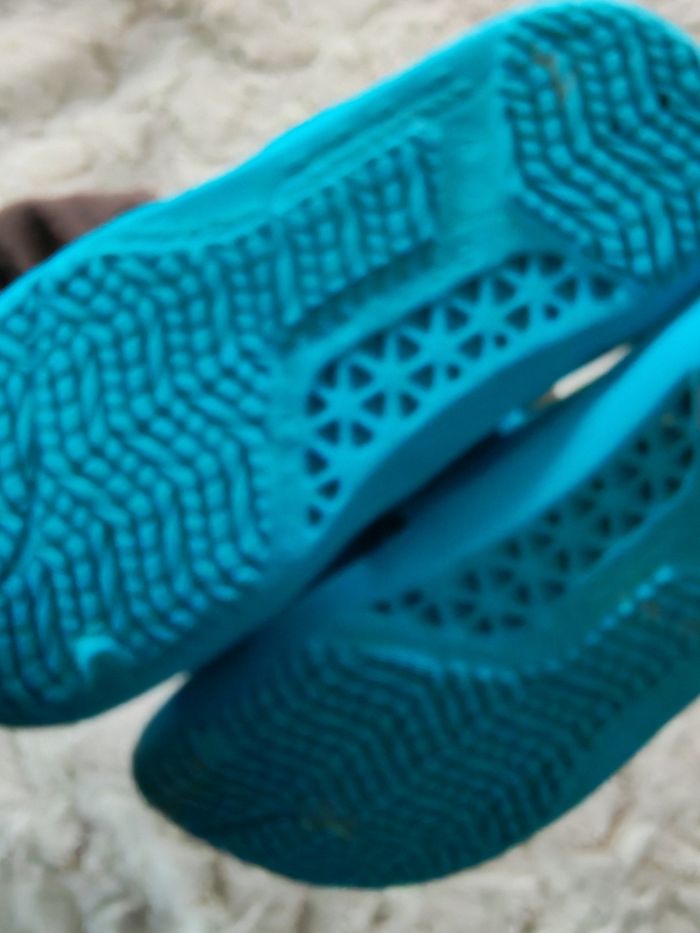 Chaussures Sandales Piscine Enfant SLAP 100 BASIC Bleu Vert - photo numéro 4