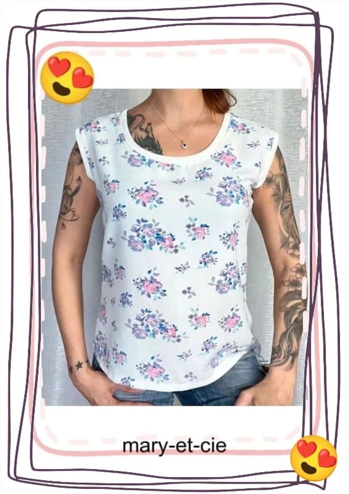 SOLDÉ - Blouse manches courtes taille S - pink rose - photo numéro 2