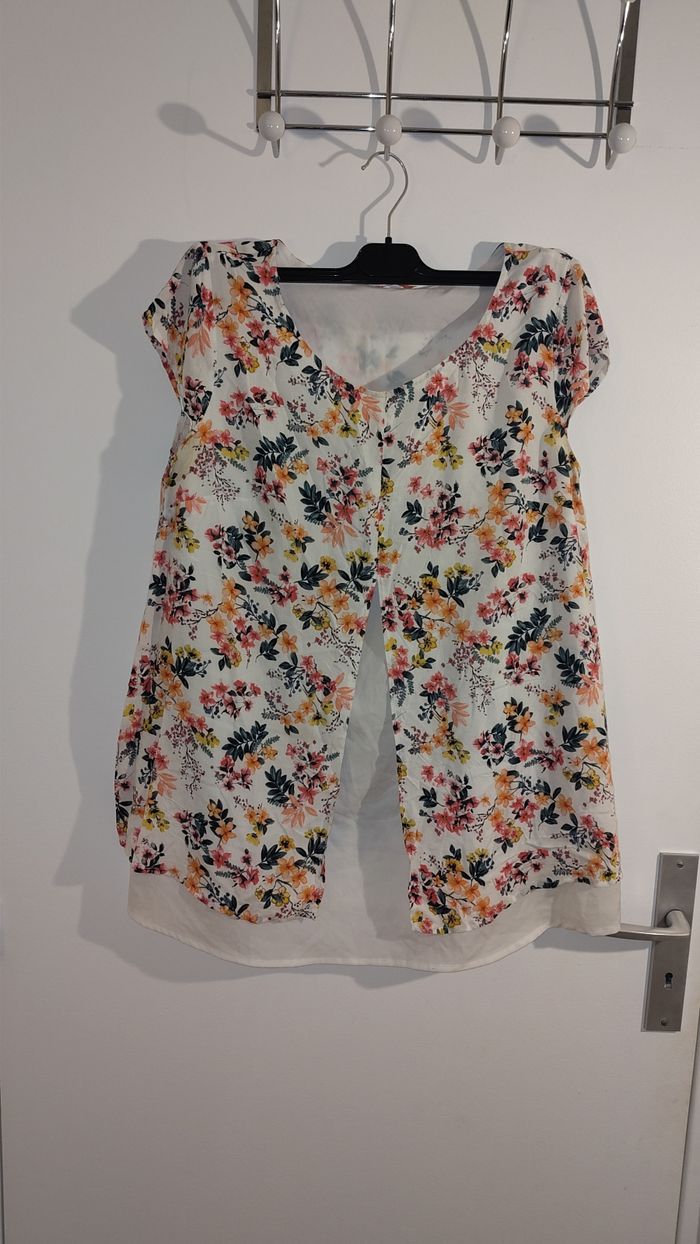 Top maternité fleurie