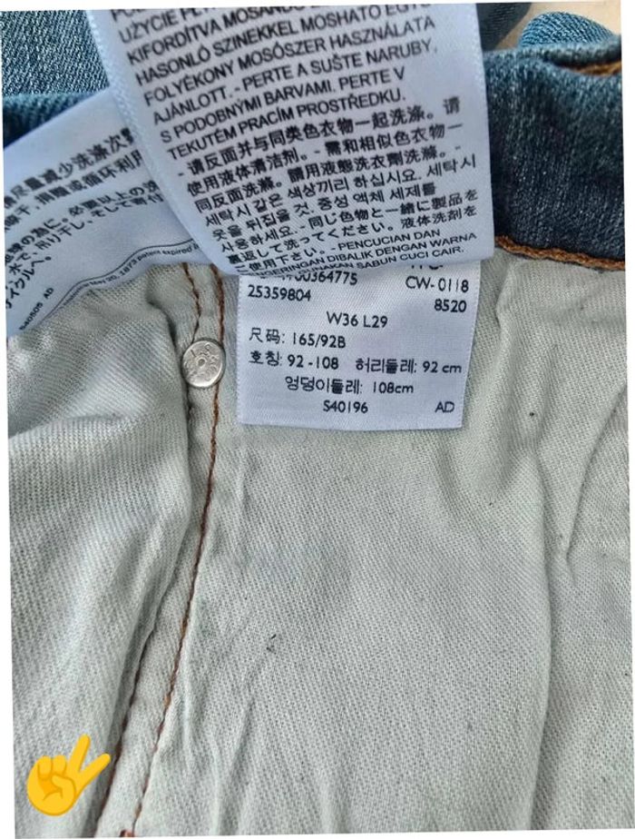 Jeans Levi's 514 W36 FR46 L29 coupe droite bleu Homme Men pan366b - photo numéro 8