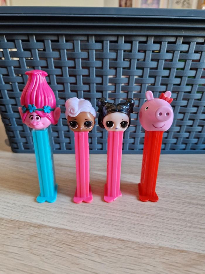 Lot 4 pez "fille" girly rose trolls lol et peppa pig