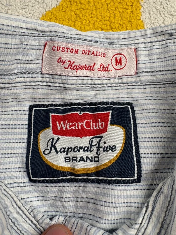 Chemise à rayures Kaporal | Blanc et bleu clair | Taille M - photo numéro 4