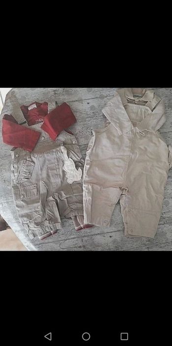 Lot de 2 ensembles salopettes 3mois