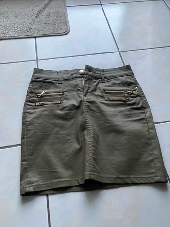 Jupe Morgane, vert, kaki, taille 36