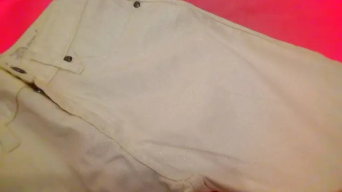 Pantalon blanc casse  brillant T38 - photo numéro 4