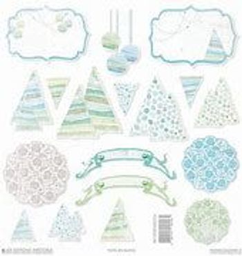 Set de 16 papiers scrapbooking NOEL EN BLANC