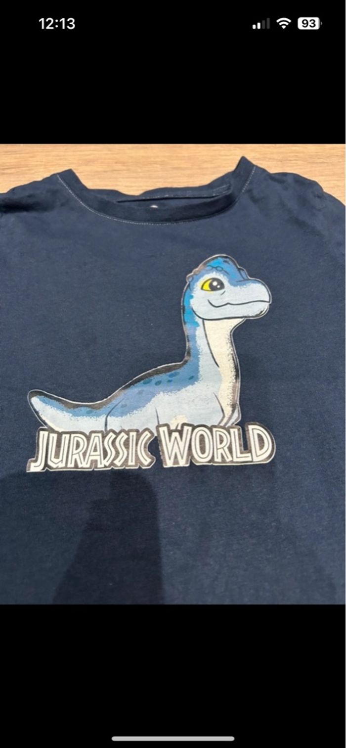 Teeshirt manches courtes bleu marine jur assic world 5 ans - photo numéro 2