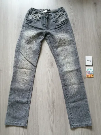Jeans gris délavé à effet moucheté / on the town / (10ans)