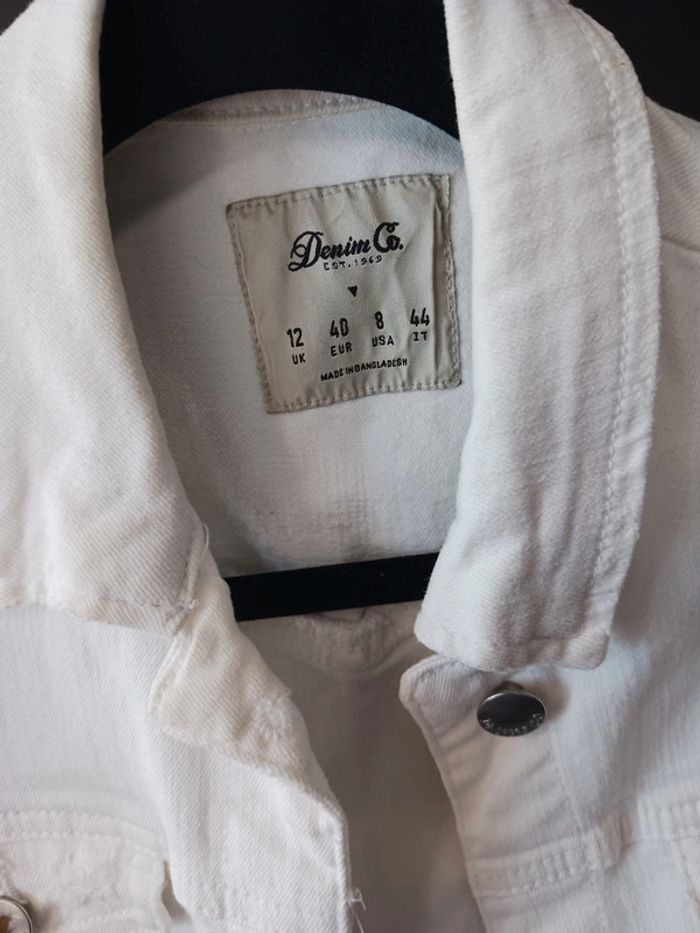 Veste jean crème sans manche DenimCo TailleL40 - photo numéro 2
