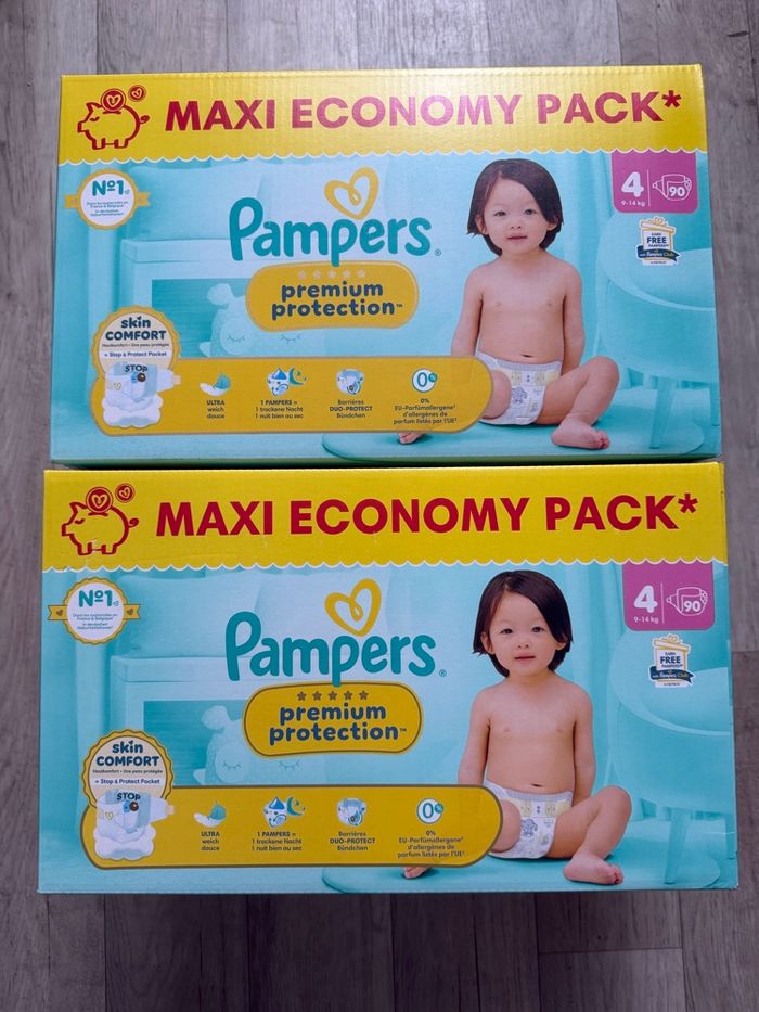 Lot de 2 maxi pack Pampers premium taille 4