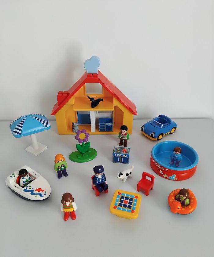 PLAYMOBIL 123 Maison de Vacances Voiture Bateau 9527 Junior Complet 🏡 - photo numéro 6