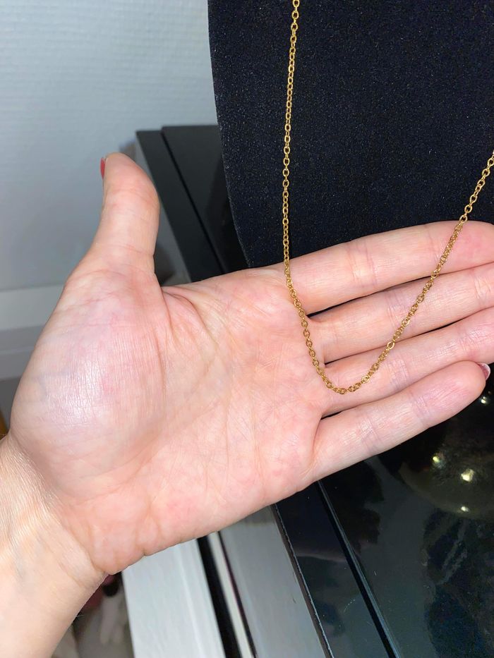 Chaine en plaqué or, longueur entière détachée 50cm - photo numéro 2