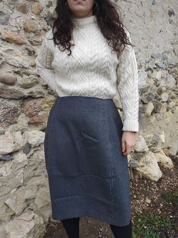 Jupe en laine Vintage