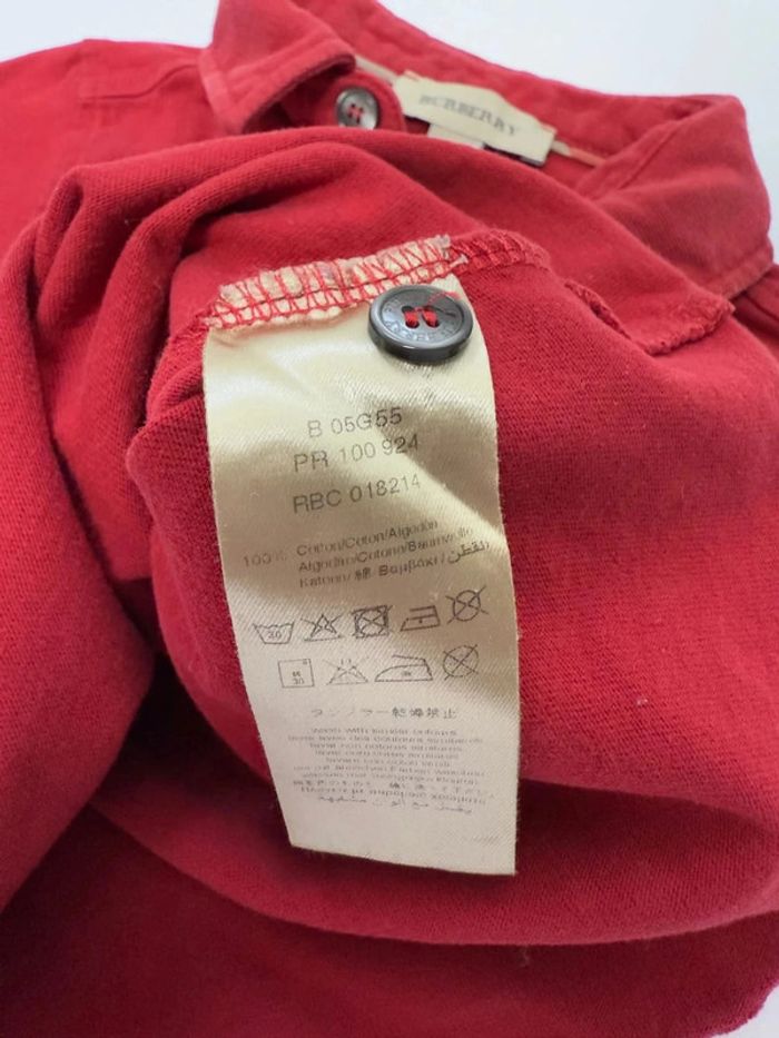 Polo Burberry longues manches bébé garçon rouge taille 9 mois - photo numéro 5