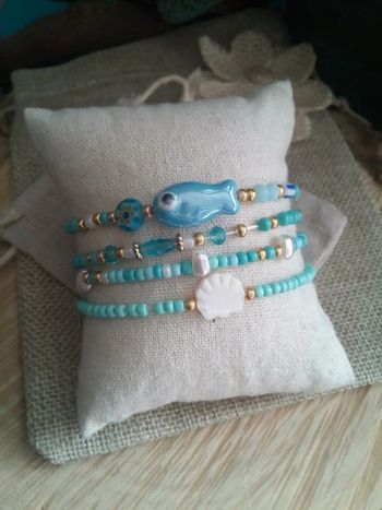 Lot de 4 bracelets océans